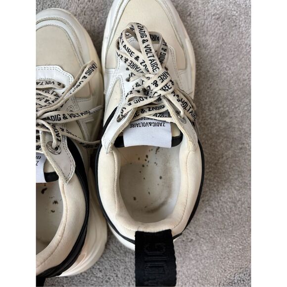 ZADIG&VOLTAIRE  Future Contrast Strap Sneakers, Sz 40 Us 9/9.5 $400 - Picture 8 of 12